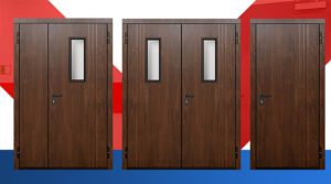 Противопожарная дверь с отделкой из МДФ / серия FRM7447